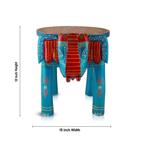 Giri Painted Elephant Stool